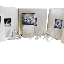 Swarovski Crystal Fabulous Creatures Full Set Unicorn Dragon Pegasus Plaque Box