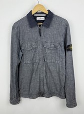 Vintage 2012 Stone Island Overshirt Jacket M 21”ptp Coat Grey Shadow Ghost