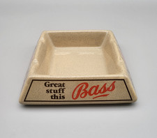 Vintage Wade 'Great Stuff This' BASS Square Ashtray Breweriana MINT