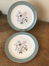 Pair Of Vintage 1950s, Midwinter Stylecraft 'Mayfield' 22.5cm Luncheon Plates