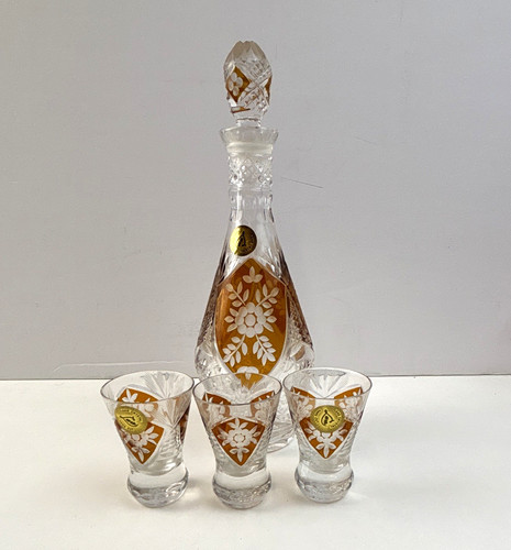 Vintage amber flashed hand - amber,