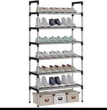 AcornFort® S-536 8 Tiers BLACK Adjustable Shoe Storage Shoe Rack Organiser She