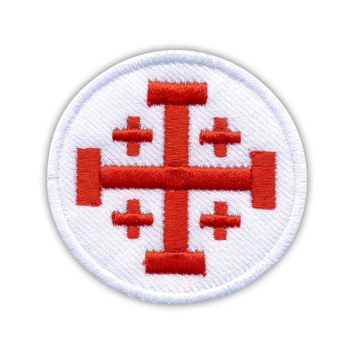Jerusalem cross patch - jerusalem, patch/badge