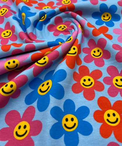 Happy blooms print - happy,