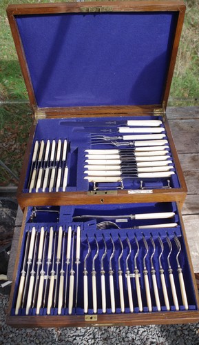 Antique canteen cutlery by - cutlery,