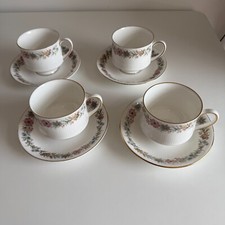 4 Paragon Belinda Bone China Coffee Duos, Cups and Saucers