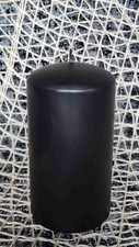 BLACK MATT MATTE DECORATIVE CANDLES PILLAR & ROUND SHAPE frosted, dull finish