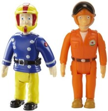 Fireman Sam TWIN FIGURE PACKS - Sam with Quad bike helmet & Tom Thomas - NEW