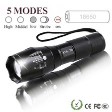 LED Torch Flashlight Police Military Bright High Power Waterproof  5 Modes