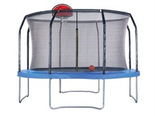 Reconditioned Special Air League 8ft Trampoline + Enclosure with Basket Ball