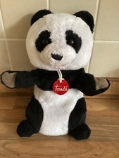 Vintage Trudi Panda Glove Hand Puppet Soft Toy Plush Black & White