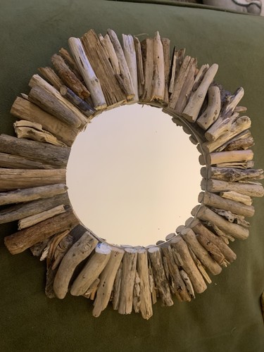 Driftwood mirror rustic 30cm - mirror,