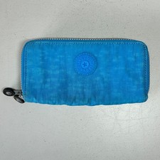 Kipling Purse Zip Around Wallet 20cm Long Folding Blue