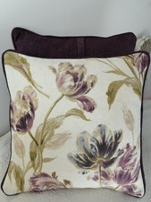 Shabby chic cushion cover laura ashley Gosford Plum 16"  X 16" piped  Plum