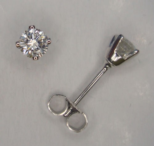 Pair 2ct round diamond - round,