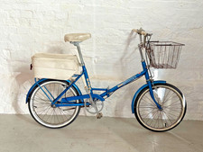 Vintage Hawk Harmony Folding Bike – 1970s Retro Shopper Bicycle Blue
