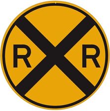 Railroad Crossing Metal Sign