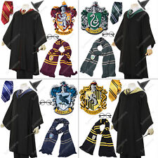 UK Harry Potter Gryffindor Ravenclaw Slytherin Robe Cloak Tie Costume Wand Scarf