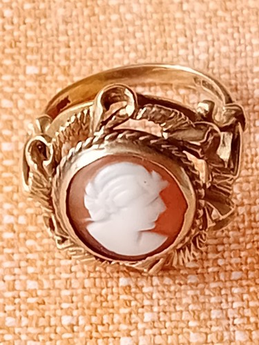 9ct gold 375 cameo - 9ct, ring