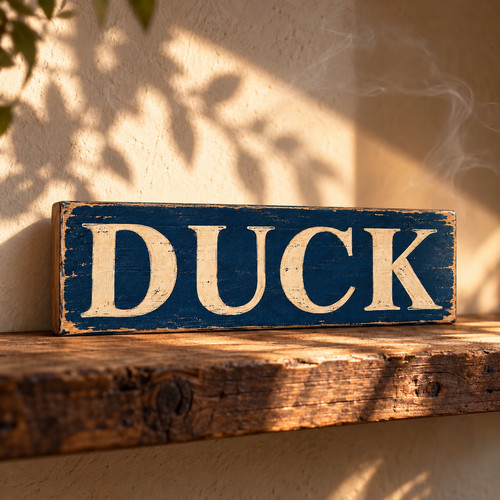 Duck sign vintage - sign,