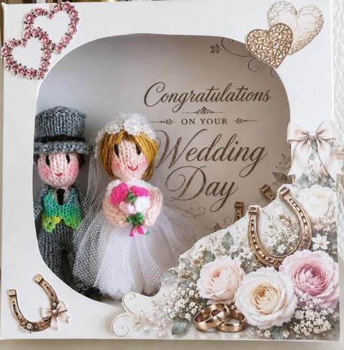 Tissue box doll bride - bride, groom