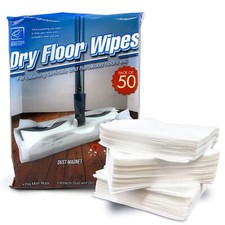 PACK 50 STATIC FLOOR MOP DRY REFILL WIPES CLOTH ATTRACT DUST LAMINATE FLOORING
