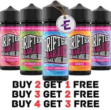 Drifter Shortfill Vape Bar Juice VG 50/50 100ml e liquid 0mg No Nicotine Sub Ohm