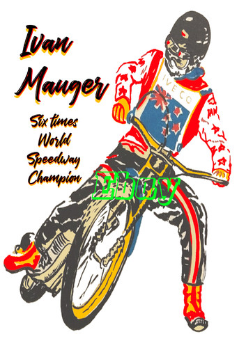 Ivan mauger speedway cartoon - ivan,