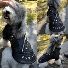 Small Dog Leather Jacket Waterproof Puppy Pet Winter Coats Clothes for Yorkie