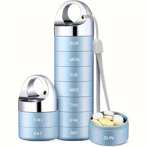 Weekly metal pill case - weekly,