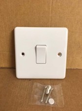 Single Gang Light Switch 1 Gang  2 Way White Plastic 10A Wall Switch ST1012