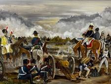 Oil Painting Battle Waterloo