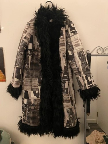 Ragged priest fur lined trench