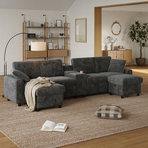 Shaped sectional sofa - u,