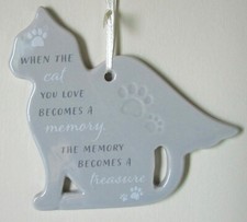 CERAMIC HANGING CAT MEMORIAL