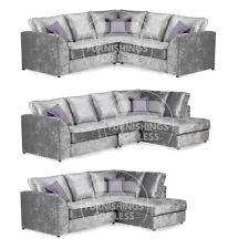 Crystal Silver Corner Sofa