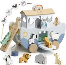 Joyreal Wooden Noahs Ark Toy -