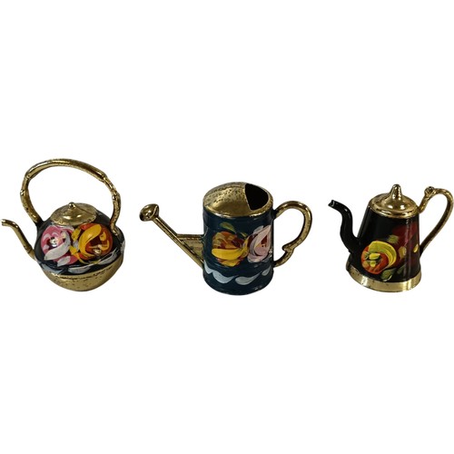 Vintage miniature brass floral - miniature,