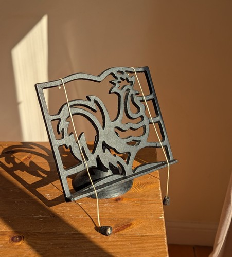 Vintage cast iron rooster - iron,