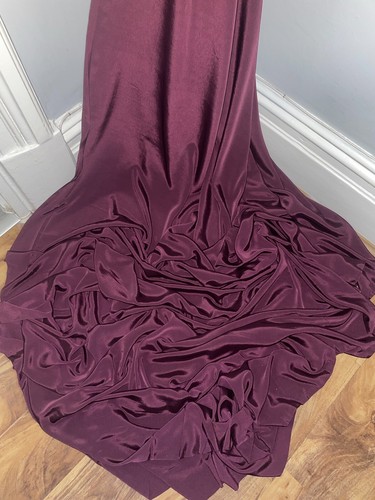 Mtr maroon silky crepe de - maroon,