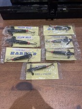 Vintage Hardy Fishing Lures 7x Yellow Belly Devon Minnow Style Mixed Sizes New