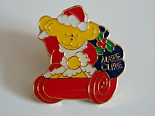 Marie Curie pin badge Santa on