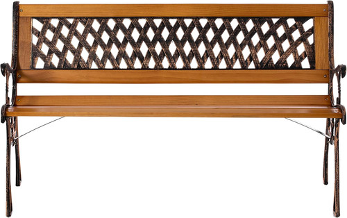 Elegant wooden park bench - wooden,