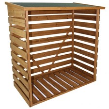 Wooden wall log store - store, firewood