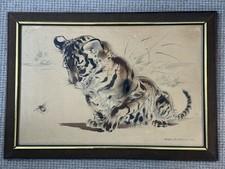 framed print "Tiger Cub and Bumble Bee" by artist Ralph Thompson (1913-2009)