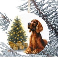 Red Setter Dog Hanging Bauble Gift Present Decoration Christmas