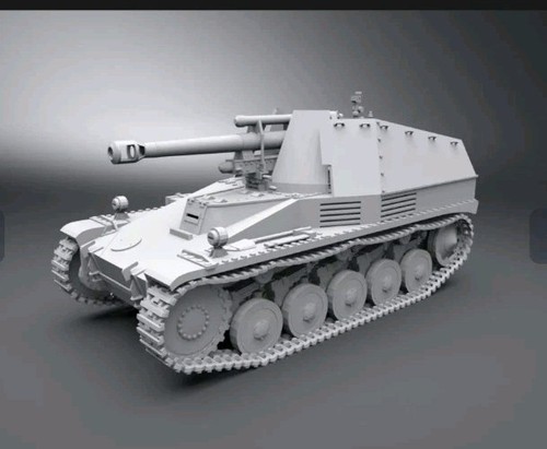 Unpainted ww2 german sdkfz 124 - ww2,