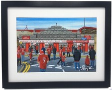 Aberdeen. Pittodrie Stadium. Football Club FC Framed Art Print. 14" x 11" Frame