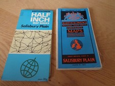 Vintage Bartholomew Salisbury Plain maps x 2