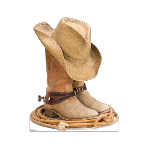 Cowboy boots cardboard cutout - boots,